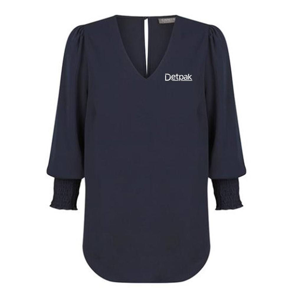 Cleo Shirred Cuff Top - Womens - Detpak