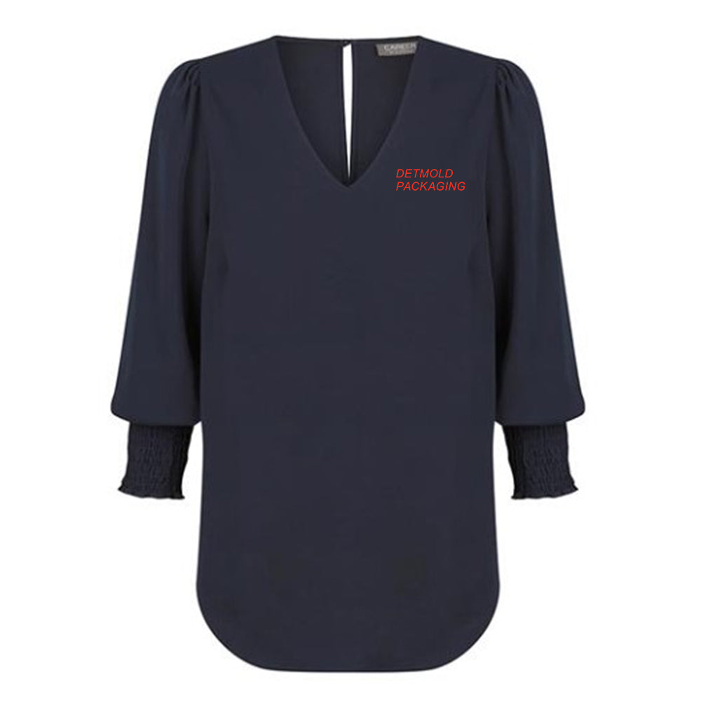 Cleo Shirred Cuff Top - Womens - Detmold Packaging