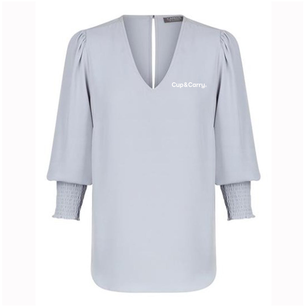 Cleo Shirred Cuff Top - Womens - Cup & Carry