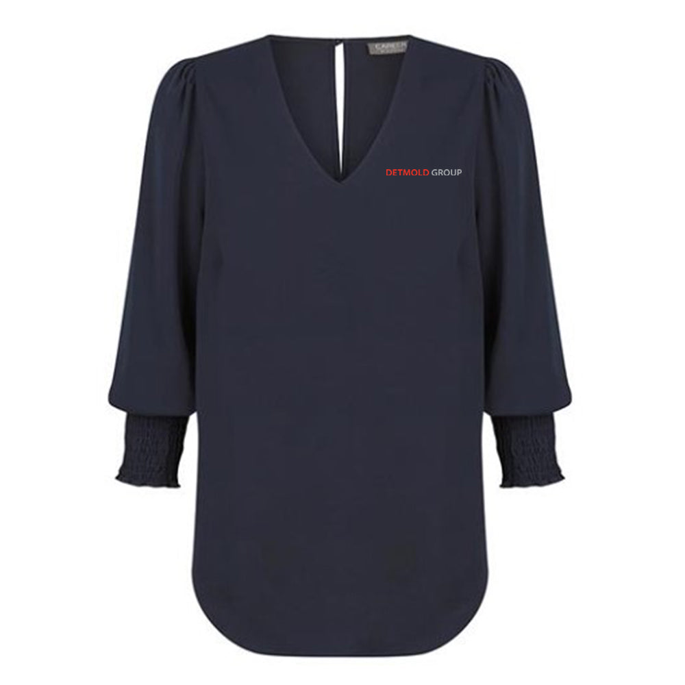 Cleo Shirred Cuff Top - Womens - Detmold Group