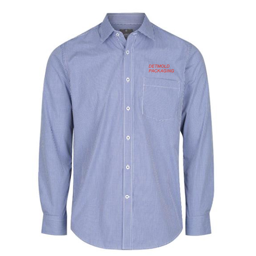 Gingham Check Long Sleeve Shirt - Mens - Detmold Packaging