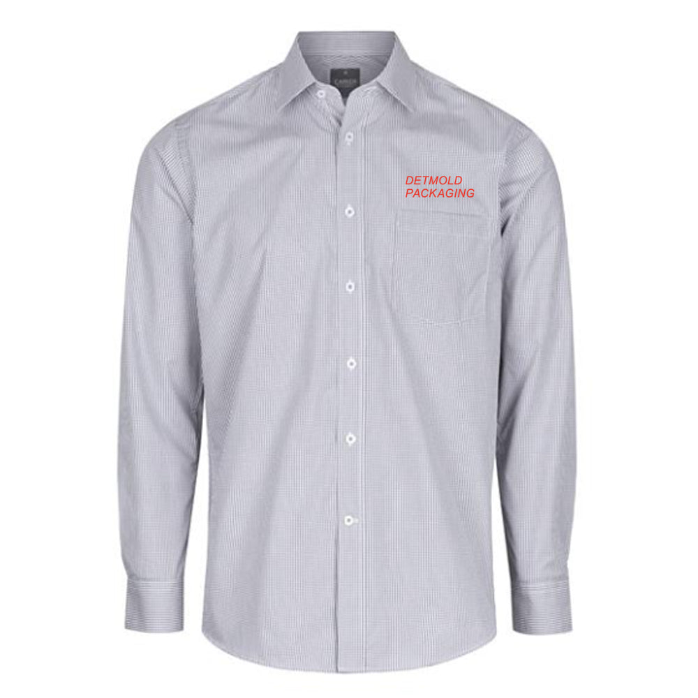 Gingham Check Long Sleeve Shirt - Mens - Detmold Packaging