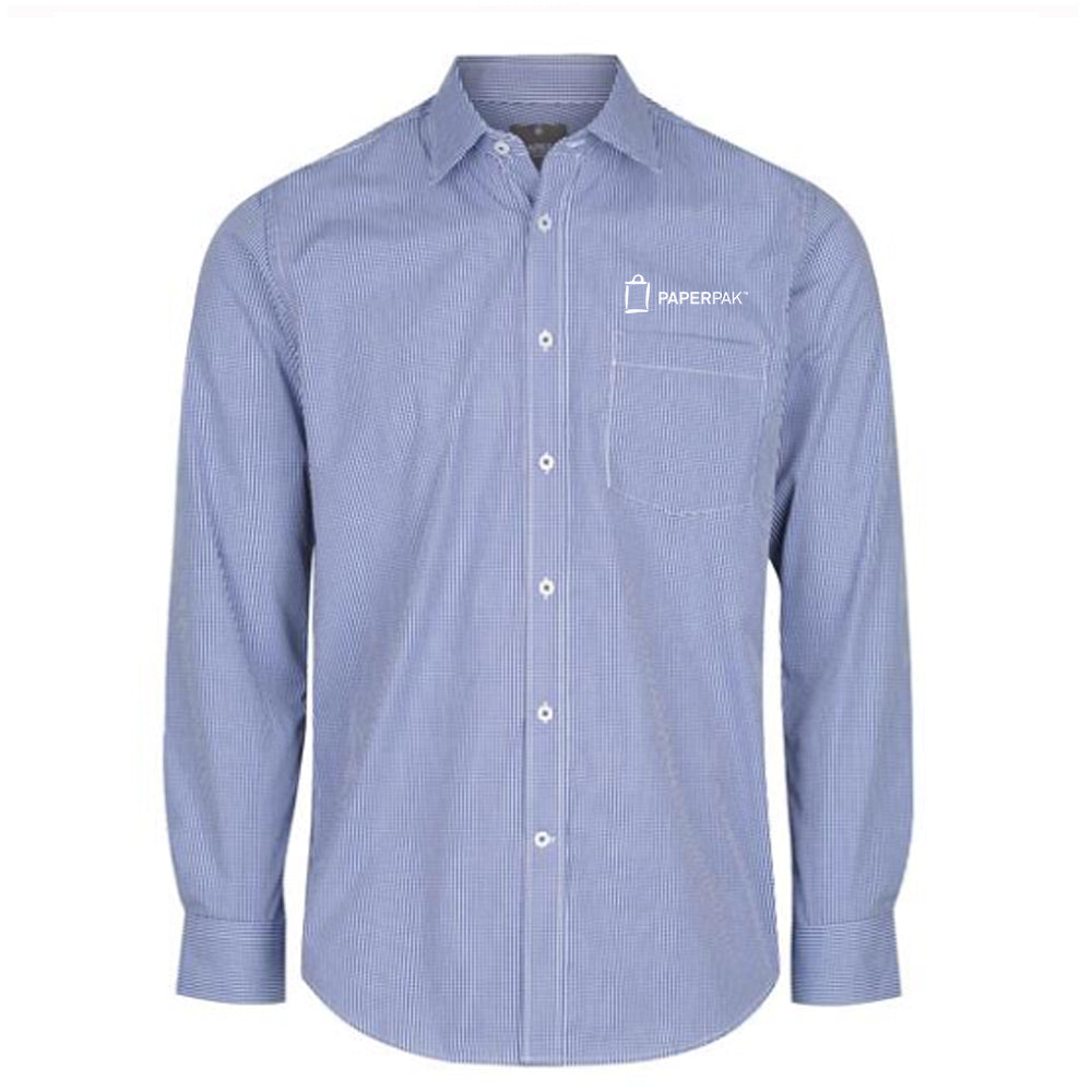 Gingham Check Long Sleeve Shirt - Mens - PaperPak